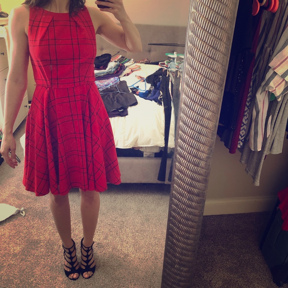 Red business dress